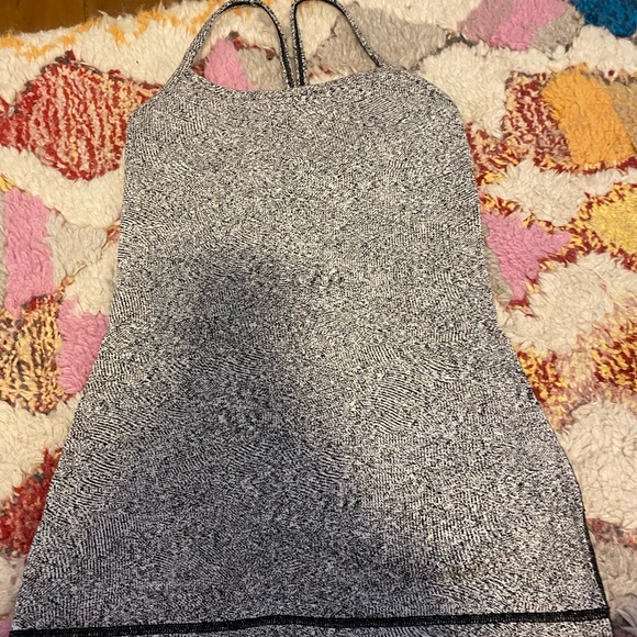 lululemon Power Y Tank in Black and White - Picture 2 of 4